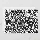 ハニカムゼブラプリントのまわりに誕生日招待状 招待状 (裏面)