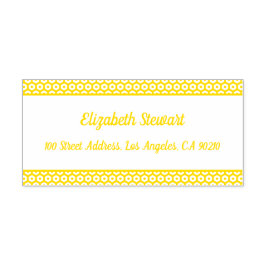 ハニカムデザイン差出人住所自己インキングスタンプ セルフインキングスタンプ