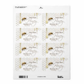 ハニカムドリップ&ビー付きハニーラベル ラベル (フルシート)