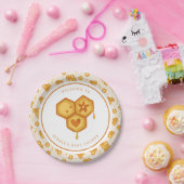 ハニカムハチビーかわいい赤ちゃんシャワー ペーパープレート (パーティー)