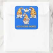 ハニカムハット格言蜂蜜と蜂の正方形ステッカー スクエアシール (バッグ)