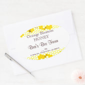 ハニカムハニカムハニチミツバチ4.5インチx 2.7インチ 楕円形シール (封筒)