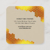 ハニカムハニービーアピアリスト六角の養蜂家 スクエア名刺 (裏面)