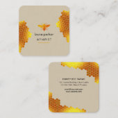 ハニカムハニービーアピアリスト六角の養蜂家 スクエア名刺 (正面/裏面)