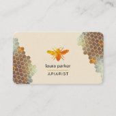 ハニカムハニービーアピアリスト六角の養蜂家 名刺 (正面)