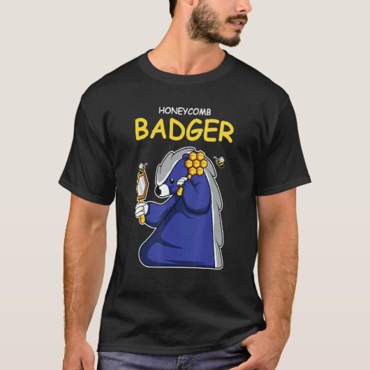 ハニカムバッジャー養蜂家 Tシャツ (正面)