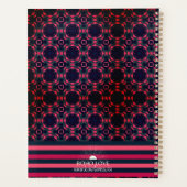 ハニカムパターンのヴィンテージ崇拝あなたの名前を追加 プランナー手帳 (裏面)