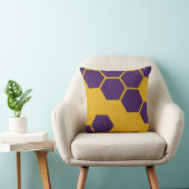 ハニカムパターン六角ジオメトリ クッション (椅子)