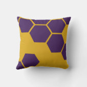 ハニカムパターン六角ジオメトリ クッション (裏面)
