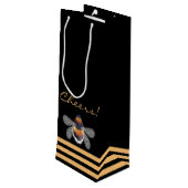 ハニカムパターン ワインギフトバッグ (裏面アングル)