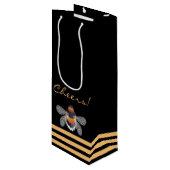 ハニカムパターン ワインギフトバッグ (正面アングル)