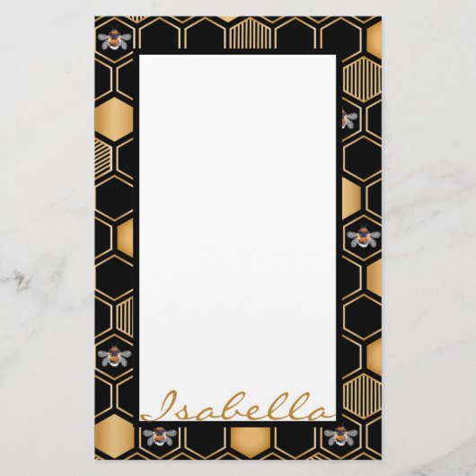 ハニカムパターン 便箋 (正面)