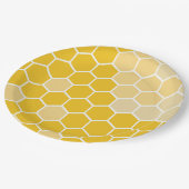 ハニカムビーをテーマにしたパーティープレート ペーパープレート (アングル)