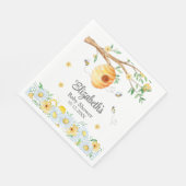 ハニカムビーカモミール赤ちゃんシャワー スタンダードランチョンナプキン (角)