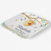 ハニカムビーカモミール赤ちゃんシャワー ペーパープレート (傾斜あり)