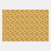 ハニカムビーゴールデンアンバーカラー ラッピングペーパーシート (正面)