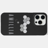 ハニカムビーネームタイポグラフィデザイン Case-Mate iPhoneケース (裏面 (横))