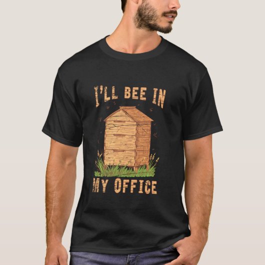 ハニカムビーハニー農家ビーハイブビーキーパー Tシャツ (正面)