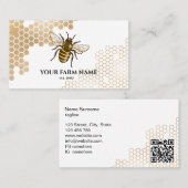 ハニカムビーファームビーキーパーアピアリストハニービーズブ 名刺 (正面/裏面)