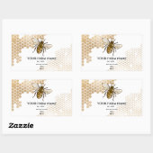 ハニカムビーファームビーキーパーアピアリストハニービーズブ 長方形シール (シート)