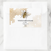 ハニカムビーファームビーキーパーアピアリストハニービーズブ 長方形シール (バッグ)