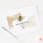 ハニカムビーファームビーキーパーアピアリストハニービーズブ 長方形シール (封筒)