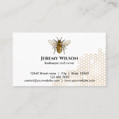 ハニカムビーファームビーキーパーアピアリストミツバチ 名刺 (裏面)