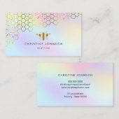 ハニカムビーロゴフェイクグリッター 名刺 (正面/裏面)