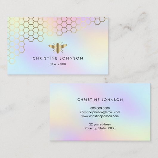 ハニカムビーロゴ 名刺 (正面/裏面)