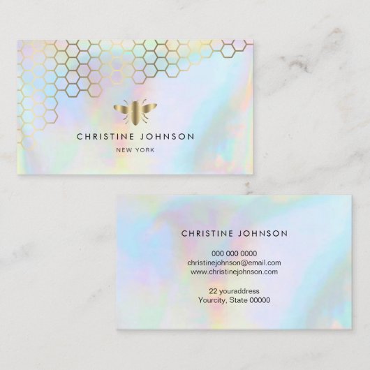 ハニカムビーロゴ 名刺 (正面/裏面)