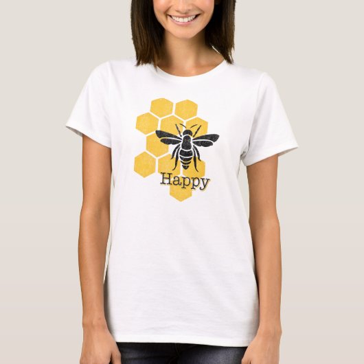 ハニカムビー幸せ Tシャツ (正面)