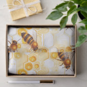 ハニカムビー系デザイン1 薄葉紙 (ギフト)