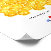 ハニカムビー赤ちゃんシャワーゲストブックゲームポスター ポスター (角)