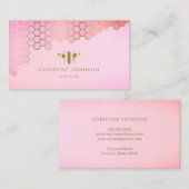 ハニカムピンク 名刺 (正面/裏面)