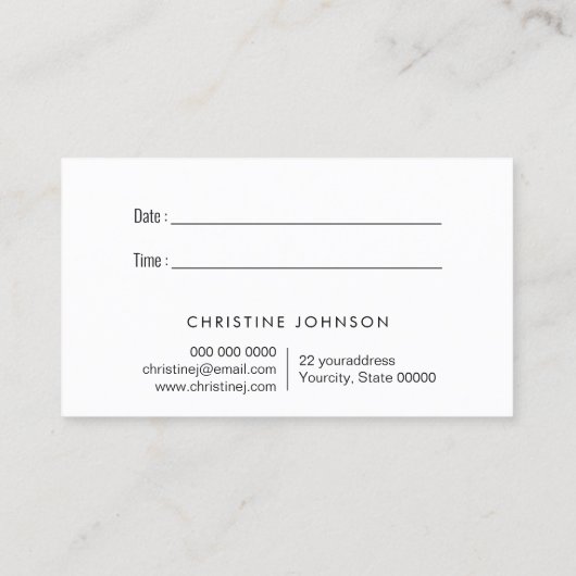 ハニカムフェイク金ゴールドグリッタービーアポイントメントカード 名刺 (裏面)