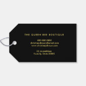 ハニカムフェイク金ゴールドグリッタービー ギフトタグ (裏面横)