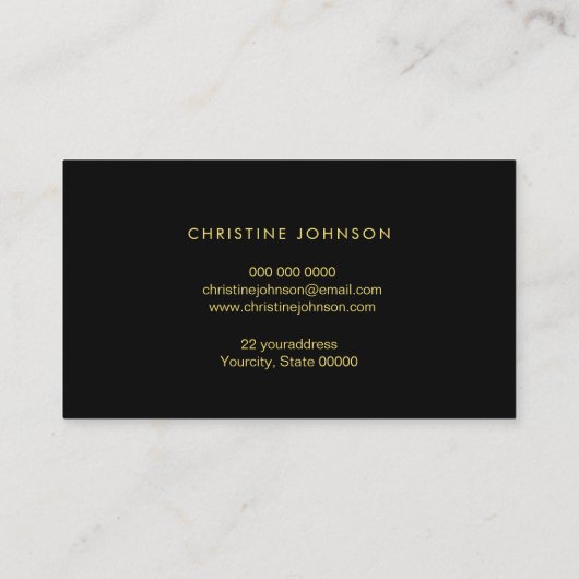 ハニカムフェイク金ゴールドグリッタービー 名刺 (裏面)