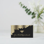 ハニカムフェイク金ゴールドフォイルビーアポイントメントカード 名刺 (スタンド正面)