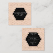 ハニカムフェイク金ゴールドホイル スクエア名刺 (正面/裏面)