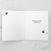 ハニカムフォトコラージュビーハッピーバースデー カード (内部)