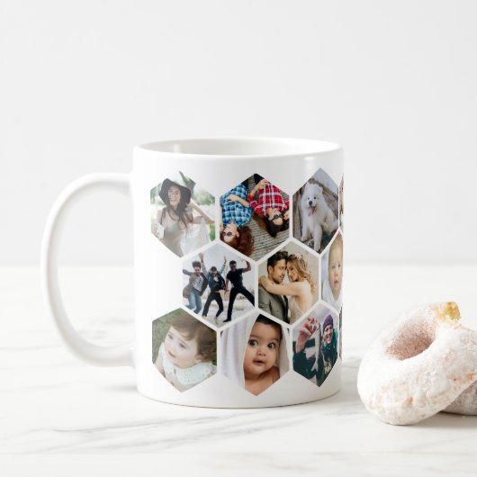 ハニカムフォトコラージュ20枚コーヒーマグ コーヒーマグカップ (ドーナツ)
