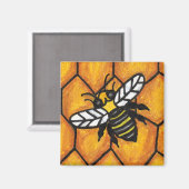 ハニカムマグネットのブズミングビー マグネット (正面/裏面)