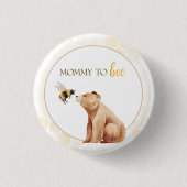 ハニカムマミーからBee Baby Bear ベビーシャワー 缶バッジ (正面)