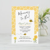 ハニカムマ男女兼用ームへベビーシャワー 招待状 (スタンド正面)