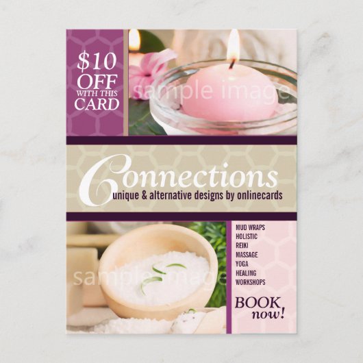 ハニカムモダン写真テンプレート事業用葉書 ポストカード (正面)