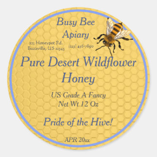 ハニカムラウンド独身のとハニツバチラベル ラウンドシール