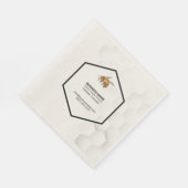 ハニカムロゴとビーのロゴハニーテイスティングナプキン スタンダードランチョンナプキン (角)