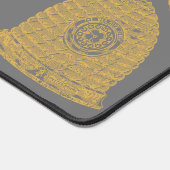 ハニカムワイルドフラワーグレー デスクマット (コーナー)