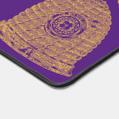 ハニカムワイルドフラワーパープル デスクマット (コーナー)