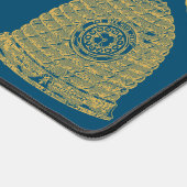 ハニカムワイルドフラワーブルー デスクマット (コーナー)